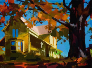 SOLD "House on the Hill," by Mike Svob 9 x 12 - acrylic $845 Framed $650 Unframed