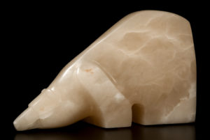 SOLD "Ice Cube," by Marilyn Armitage Transluscent alabaster 7 1/2" (L) x 4 1/2" (H) $430
