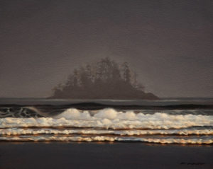 SOLD "Island," by Ray Ward 8 x 10 - oil $745 in show frame $720 in standard frame