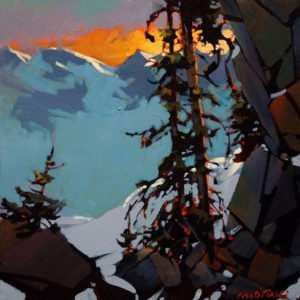 SOLD "Near the Precipice, Tantalus Range," by Michael O'Toole 12 x 12 - acrylic $930 Framed $720 Unframed