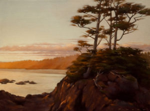SOLD "Schooner Cove at Sundown," by Ray Ward 9 x 12 - oil $865 in show frame $825 in standard frame