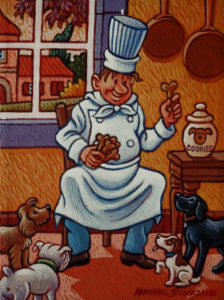 SOLD "Special Treats," by Michael Stockdale 6 x 8 - acrylic $290 Unframed
