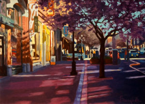 SOLD "Spring Blossoms," by Larry Bracegirdle 9 x 12 - oil $1115 Custom framed $900 Unframed