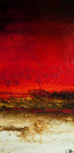 SOLD "Vibrant Journey," by Laura Harris 24 x 48 - acrylic $3790 in show frame $3450 unframed (thick canvas wrap)