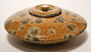  SOLD
Lidded vessel (BB-3474) by Bill Boyd
crystalline-glaze ceramic – 16" x 6"
$1300