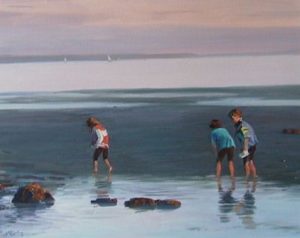 SOLD
"Low Tide at Sunset"
by Shengtian Zheng
24 x 30 – oil
$2115 Framed
