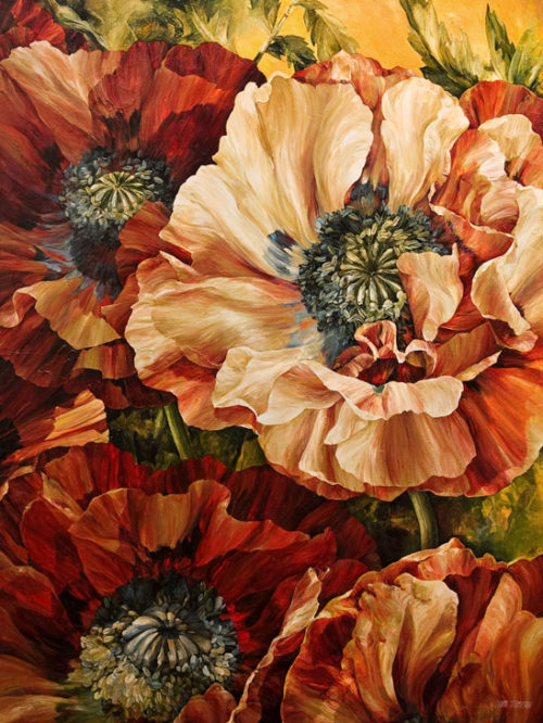 SOLD "Nature's Abundance," by Linda Thompson 36 x 48 - acrylic $4590 Unframed