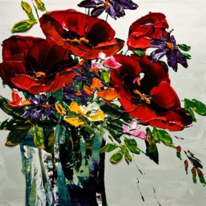 SOLD
"Poppy Bouquet"
(PE-170885)
 by Maya Eventov
12 x 12 – acrylic
$500 Unframed