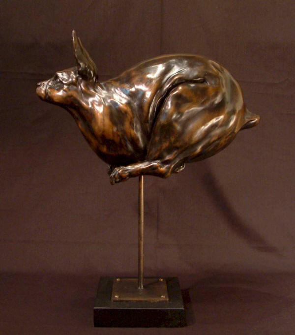 "Fast Bunny #2" Bronze - 19" high No. 1 of edition of 5 - $2,400 - SOLD