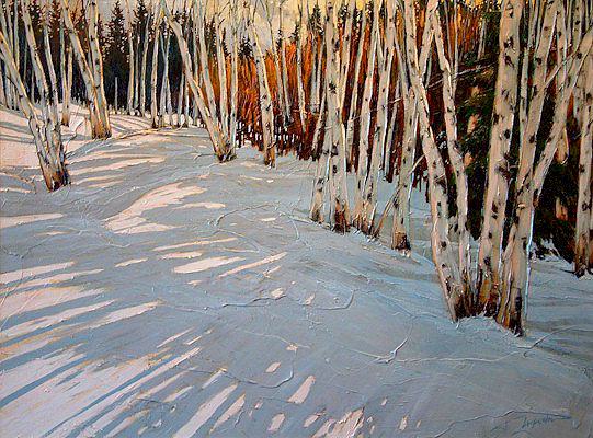 SOLD "Snow Tides" 36 x 48 - acrylic $3175 Framed