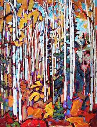 SOLD "Fall Near Princeton" by Ed Loenen 9 x 12 - oil $470 Framed