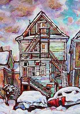 SOLD "Rust Gracefully Blanketed" by Ed Loenen 9 x 12 - acrylic $470 Framed