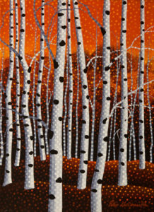 SOLD "Autumn Aspens No. 1," by Peter McConville 9 x 12 - acrylic $650 Unframed $820 in show frame