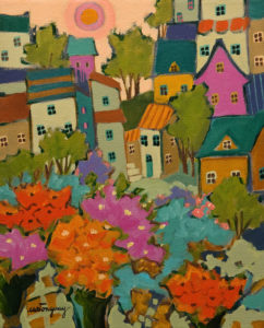 SOLD "Les couleurs de l'été," by Claudette Castonguay 8 x 10 - acrylic $320 Unframed $425 in show frame