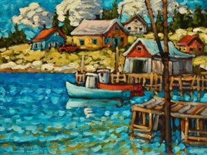 SOLD "Indian Harbour, Nova Scotia," by Rod Charlesworth 9 x 12 - oil $905 Unframed $1050 in show frame