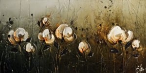 SOLD "In the Golden Morning Dew," by Laura Harris 10 x 20 - acrylic $1350 Unframed $1520 in show frame