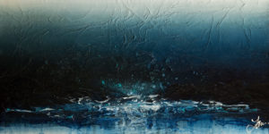 SOLD "Late Night Swimming," by Laura Harris 10 x 20 - acrylic $1350 Unframed $1520 in show frame