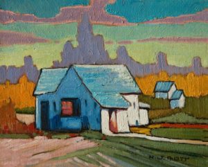SOLD "Maple Ridge Abode," by Nicholas Bott 8 x 10 - oil $1040 Unframed $1280 in show frame