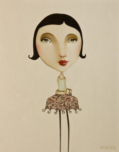 SOLD "The Pixie Series: Matilda," by Danny McBride 11 x 14 - acrylic $650 (panel with 1 1/2" edging) $840 in show frame