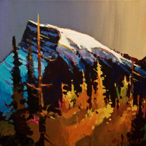 SOLD "Mt. Rundle After Storm," by Michael O'Toole 10 x 10 - acrylic $685 Unframed $815 in show frame