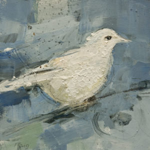SOLD "Textured Snowbird," by Susan Flaig 6 x 6 - acrylic/graphite $350 Unframed $520 in show frame