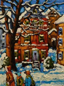 SOLD "Three Stories," by Rod Charlesworth 6 x 8 - oil $560 Unframed $700 in show frame
