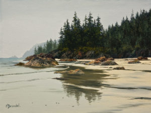 SOLD "West Shore Bay," by Merv Brandel 9 x 12 - oil $1025 Unframed $1300 in show frame