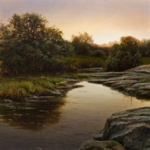SOLD "Willow Creek," by Renato Muccillo 11 x 11 - oil $2800 in show frame