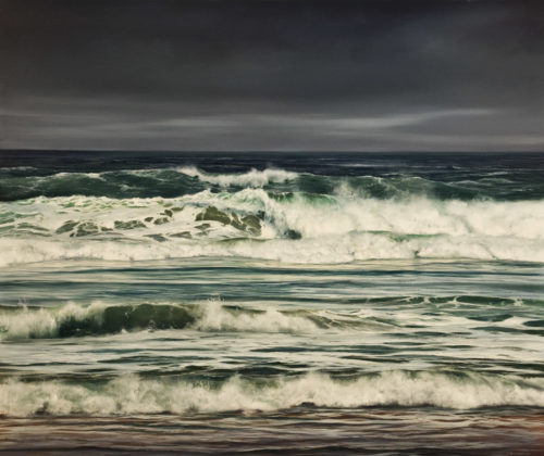 SOLD "Incoming Tide - Cannon Beach," by Renato Muccillo 37 x 44 - oil $13,400 in show frame