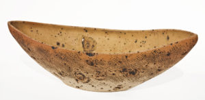 SOLD Bone Boat (LR-246) by Laurie Rolland hand-built ceramic - 21" (L) x 7" (H) x 9" (W) $400