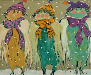 SOLD "The Birds of the North" by Claudette Castonguay 10 x 12 - acrylic $390 Unframed