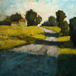SOLD "Chemin Gendron No. 3," by Robert P. Roy 48 x 48 - oil $3300 (thick canvas wrap without frame)