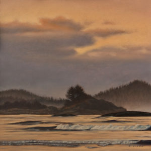 SOLD "Cox Bay Dusk," by Ray Ward 10 x 10 - oil $975 Unframed