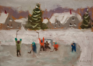 SOLD "Hat Trick" by Paul Healey 5 x 7 - oil $275 Unframed $450 in show frame
