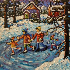 SOLD "A Little Patch of Ice" by Rod Charlesworth 10 x 10 - oil $830 Unframed