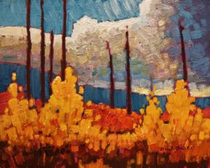 SOLD "October Storm," by Nicholas Bott 8 x 10 - oil $1090 Unframed