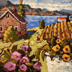 SOLD "Okanagan Colours" by Rod Charlesworth 6 x 6 - oil $475 Unframed $560 in show frame
