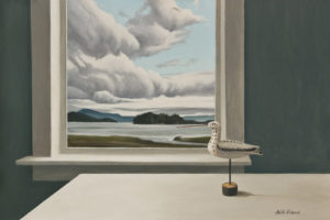SOLD "Sandpiper at Roberts Bay" by Keith Hiscock 12 x 18 - oil $1725 Unframed $2050 in show frame