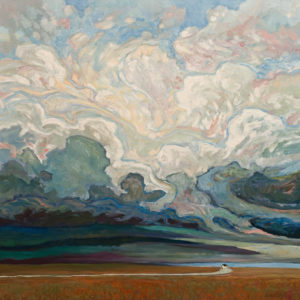 SOLD "Through the Rain," by Steve Coffey 36 x 36 - oil $3170 Unframed