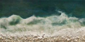 SOLD "West Coast No. 219" by Brenda Walker 6 x 12 - encaustic $345 (panel with 1 1/2" edges)