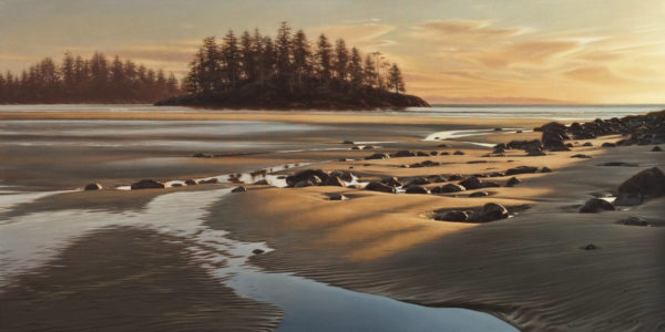 SOLD "Western Light," by Ray Ward 24 x 48 - oil $4410 (thick canvas wrap without frame)