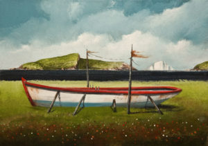 SOLD "Wind Off the Ocean," by Mark Fletcher 10 x 14 - acrylic $875 Unframed