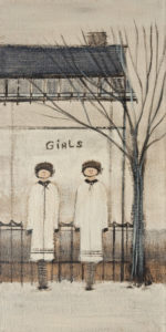 SOLD "Girls," by Louise Lauzon 6 x 12 - acrylic $330 Unframed