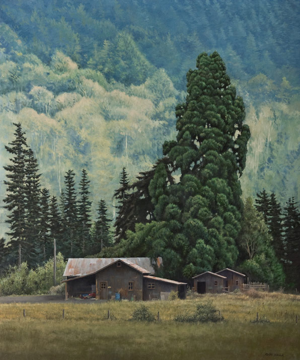 "Majestic Giant (Redwood)," by Keith Hiscock 30 x 36 - oil $6800 Unframed