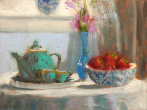 SOLD "Teal Teapot," by Paul Healey 12 x 16 - oil $700 Unframed
