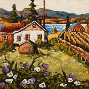 SOLD "A Day in May, Okanagan," by Rod Charlesworth 12 x 12 - oil $1200 Unframed