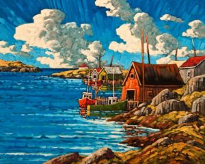 SOLD "June Skies, Nova Scotia," by Rod Charlesworth 24 x 30 - oil $2890 Unframed