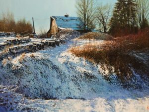 SOLD "Winter Blues," by Alan Wylie 30 x 40 - oil $12,750 Unframed
