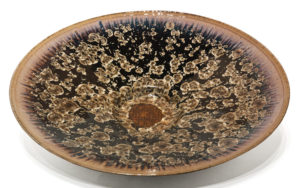 SOLD Wall-hang plate (BB-4310) by Bill Boyd crystalline-glaze ceramic - 20 1/2" (W) $950