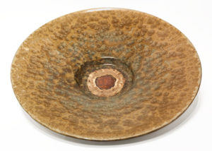 SOLD Wall-hang plate (BB-4312) by Bill Boyd crystalline-glaze ceramic - 20" (W) $950